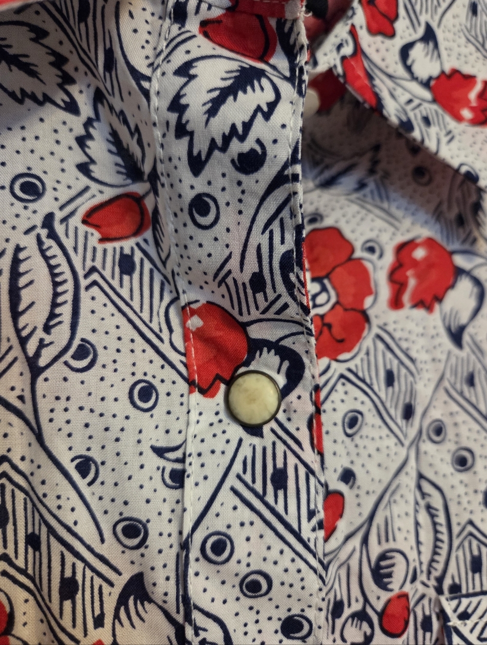 Wrangler Retro Button Down Tank Top Blouse American Floral - Picture 5 of 10